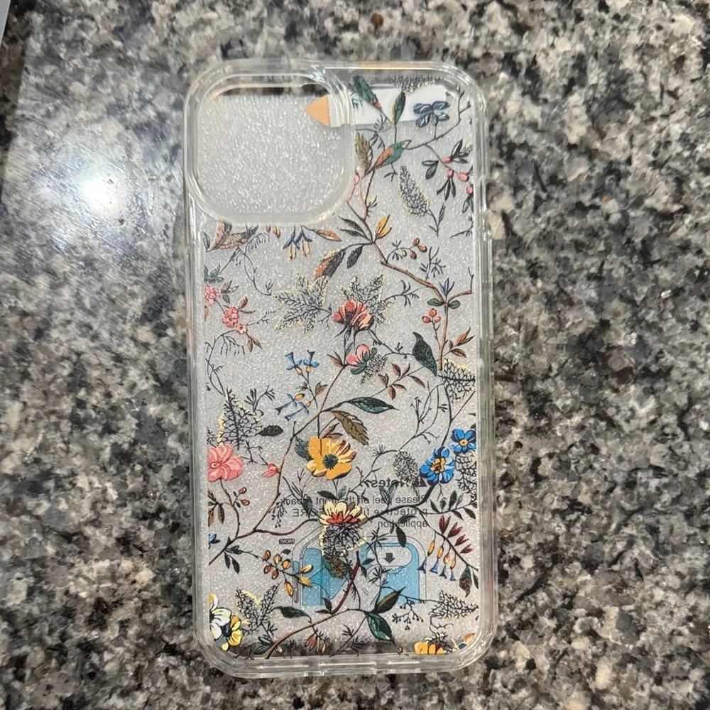 Floral Clear iPhone 15 Case